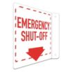 L-Shape Projection Emergency Shut-Off (W Down Arrow) Signs