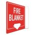 L-Shape Projection Fire Blanket (W Down Arrow) Signs
