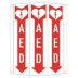 Tri-Bend Projection AED Automated External Defibrillator Signs