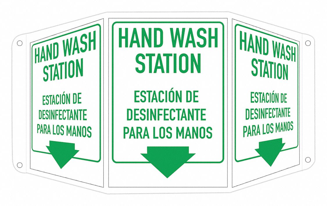 Safety Sign: Aluminum, Mounting Holes Sign Mounting, 10 in x 17 1/2 in Nominal Sign Size, White