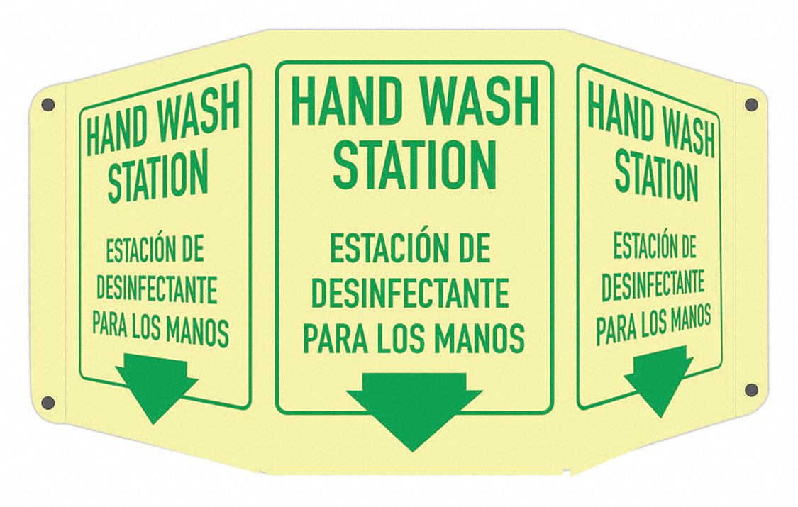 Safety Sign: Aluminum, Mounting Holes Sign Mounting, 10 in x 17 1/2 in Nominal Sign Size, White