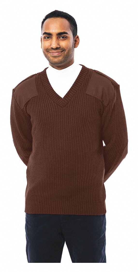 military v neck sweater