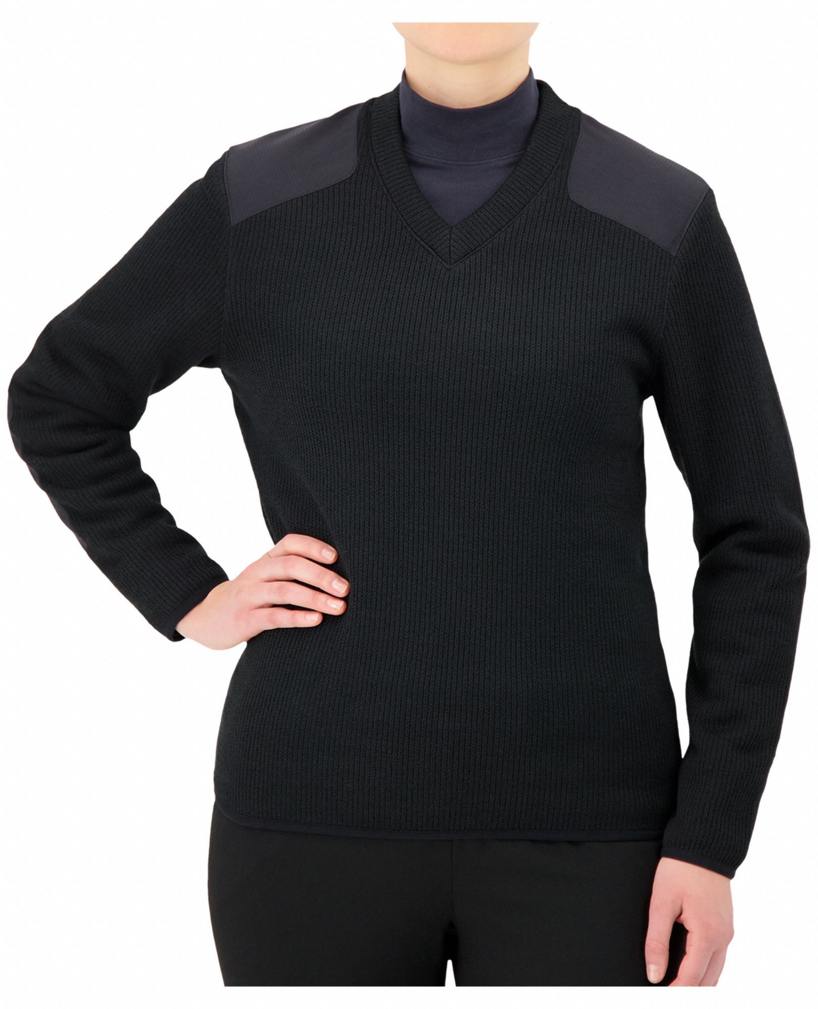 COBMEX, 3XL, 55 in Chest Size, V-Neck Military Sweater - Grainger