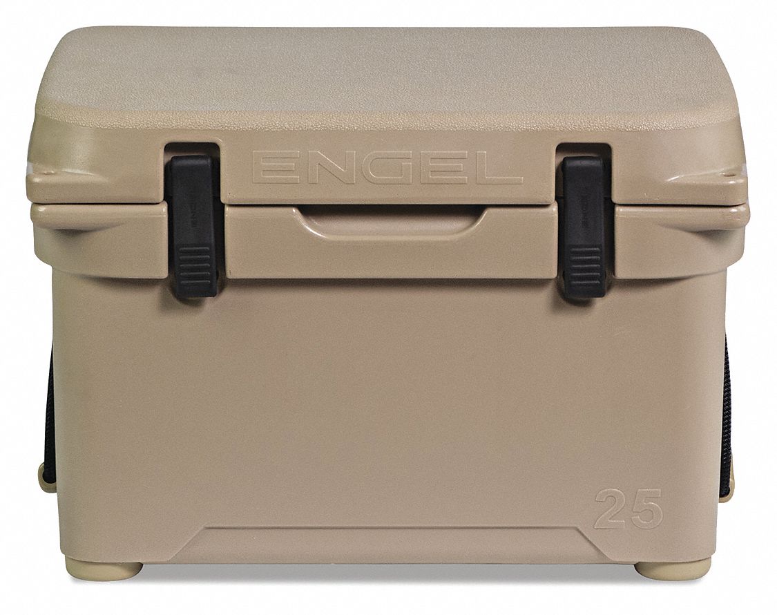 Marine Chest Cooler: Tan, 18 Cans, 21 qt Cooler Capacity, 8 day Ice Retention