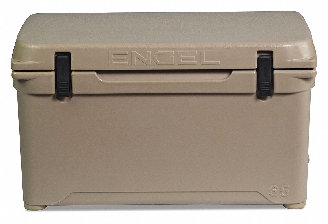 Marine Chest Cooler: Tan, 70 Cans, 58 qt Cooler Capacity, 10 day Ice Retention