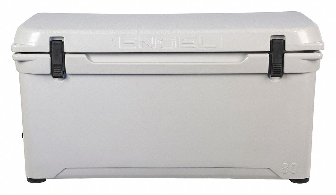 Marine Chest Cooler: White, 75 Cans, 74 qt Cooler Capacity, 10 day Ice Retention