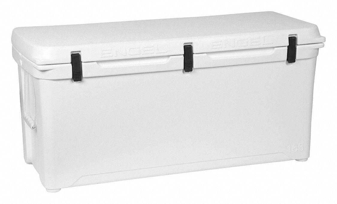 Marine Chest Cooler: White, 204 Cans, 167 qt Cooler Capacity, 10 day Ice Retention