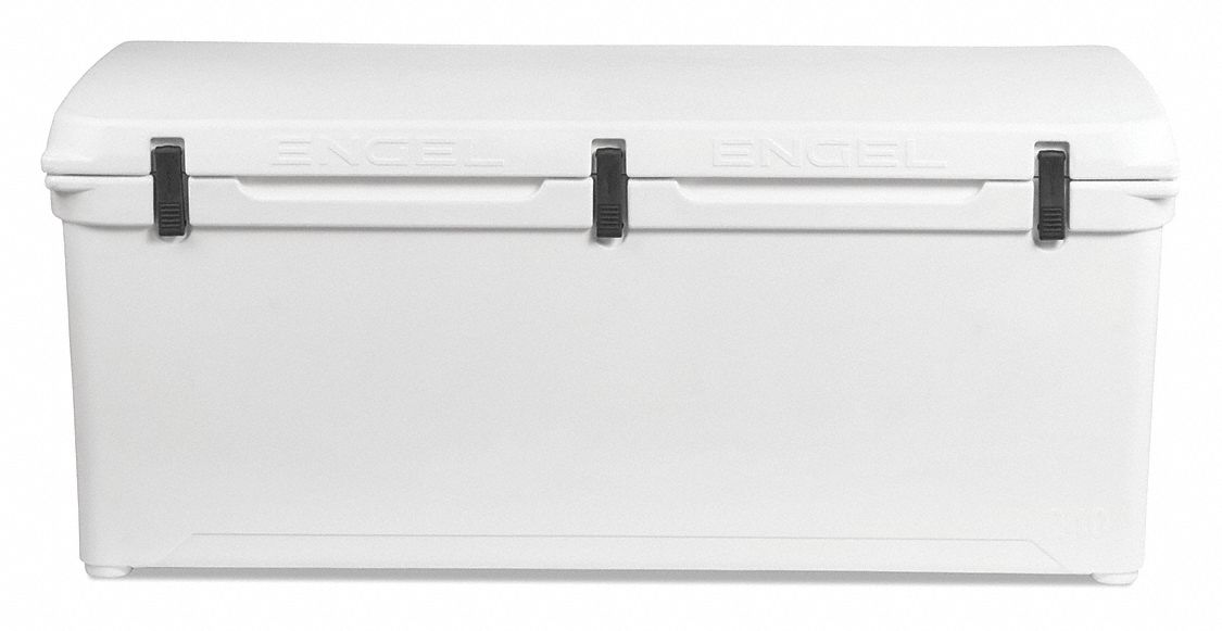 Marine Chest Cooler: White, 274 Cans, 230 qt Cooler Capacity, 10 day Ice Retention