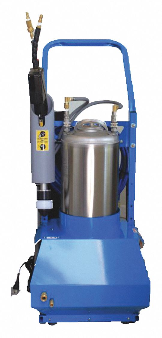 Decontamination Shower: Wheeled, Plug-In, 2 gpm Max Flow Rate, 25 ft Hose Lg, 1 Spray Heads