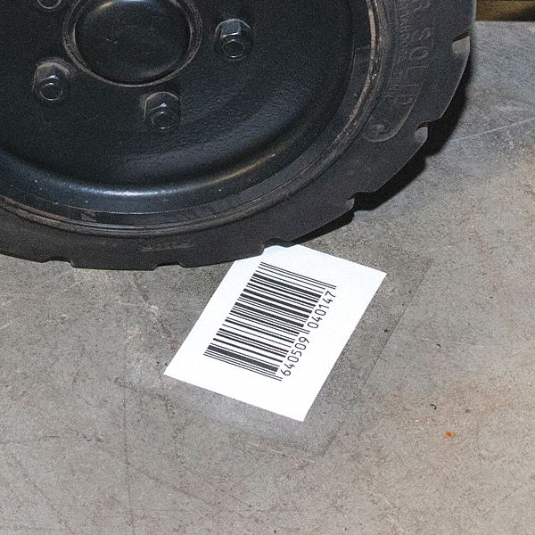 Floor Label,  8 in L,  6 in W,  Clear,  PK25