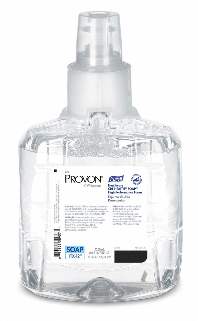 PURELL Unscented, Foam, Hand Soap, 1,200 mL, Cartridge, LTX12™, PK 2