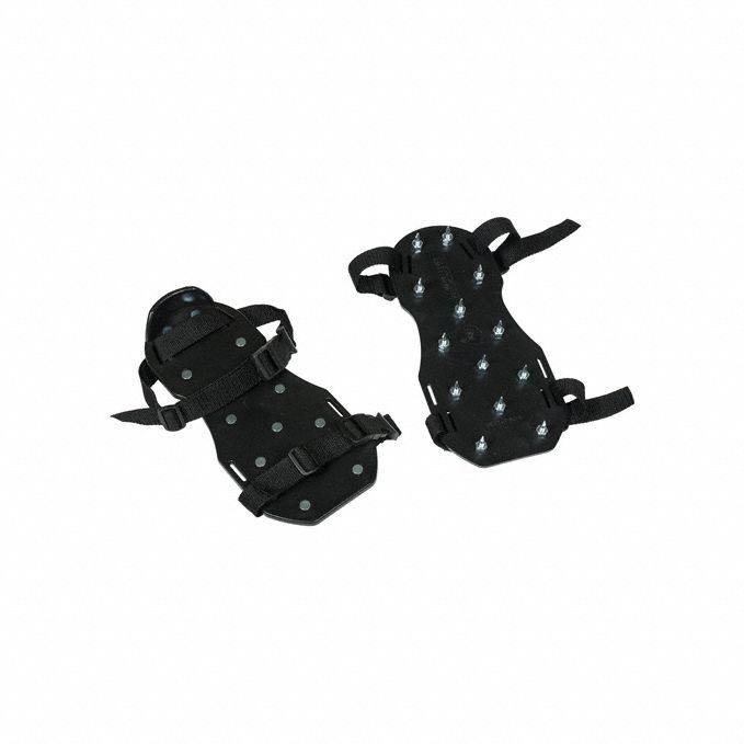 Overshoe: Universal, 3/4 in Spike Lg, Buckle, Steel, Black, Unisex