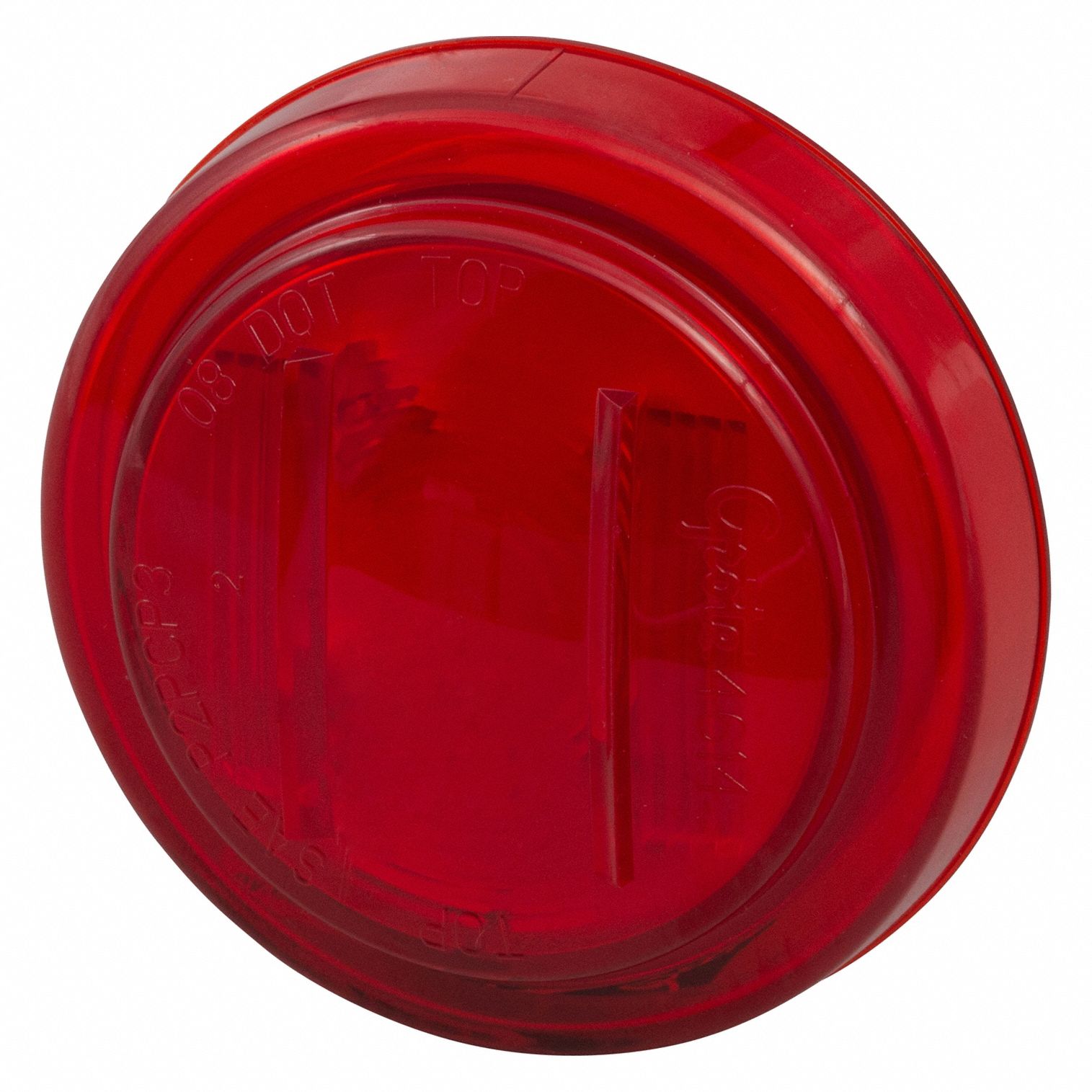 Clearance Marker Lamp: Clearance Light, LED, Round, Red, Bracket/Grommet, 2 1/2 in Overall Dia