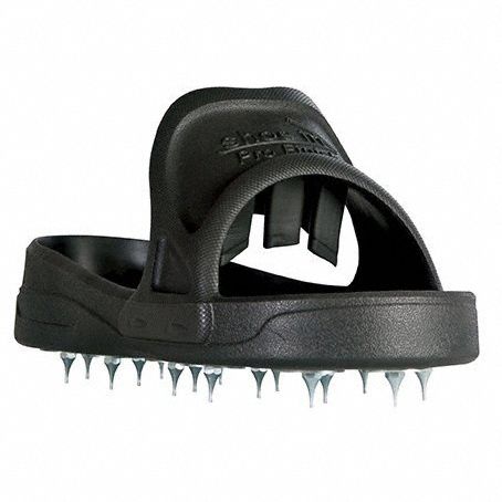 Spiked Overshoe: S, 3/4 in Spike Lg, Slip-On, Steel, Black, Unisex, 1 PR