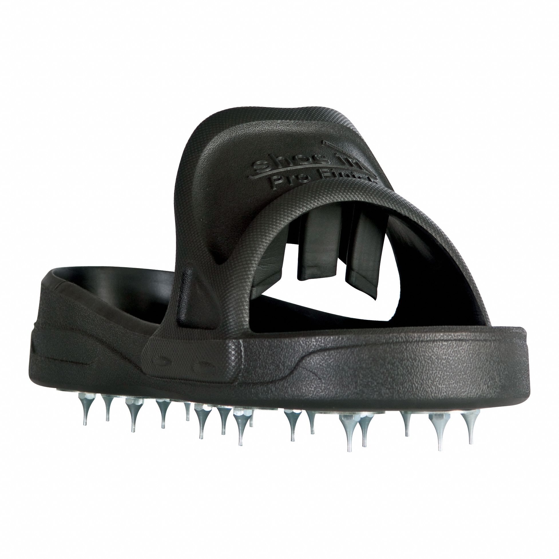 Spiked Overshoe: M, 3/4 in Spike Lg, Slip-On, Steel, Black, Unisex, 1 PR