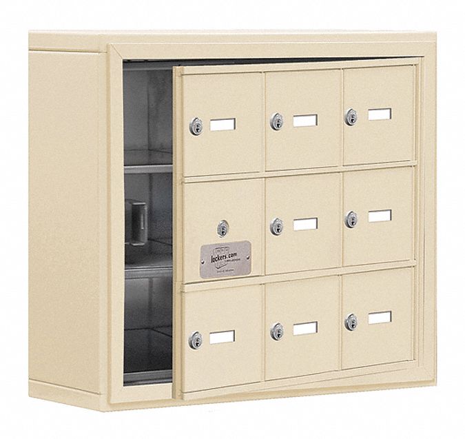 Salsbury Industries Sand Cell Phone Locker 3 Wide 3 Tier