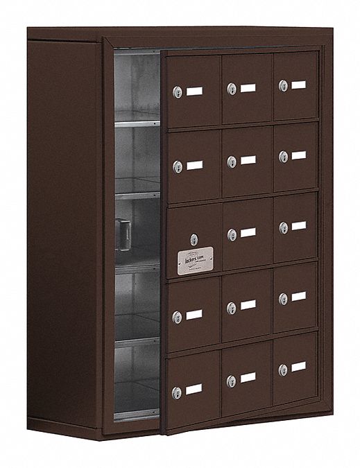 Cell Phone Locker: 24 in x 9 1/4 in x 31 in, 5 Tiers, 3 Units Wide, 14 Lockers