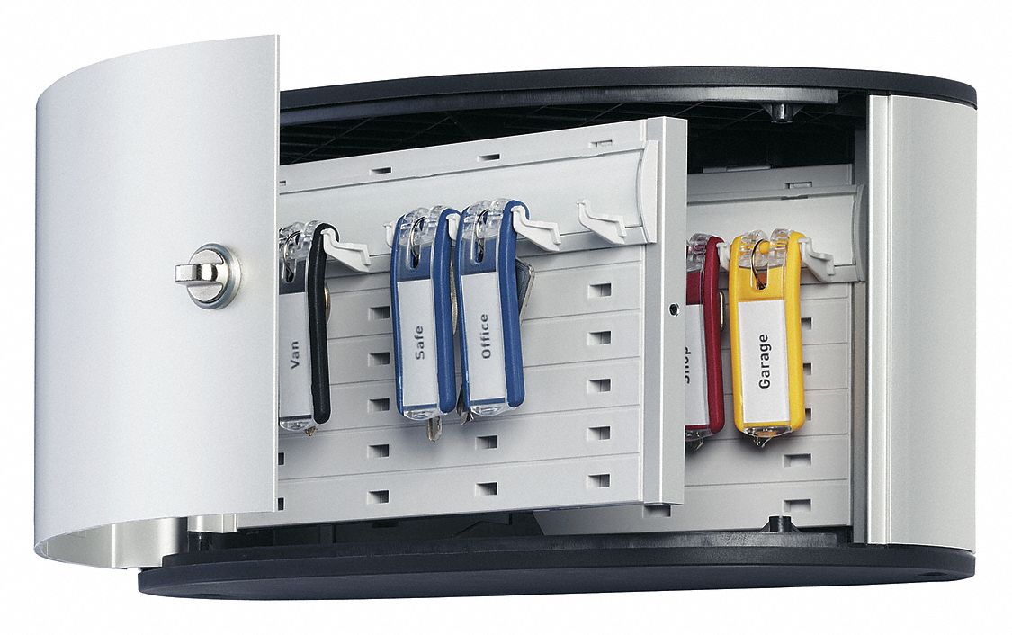 DURABLE Key Box, 61/4" H, 12 Units Capacity 461N54196023 Grainger