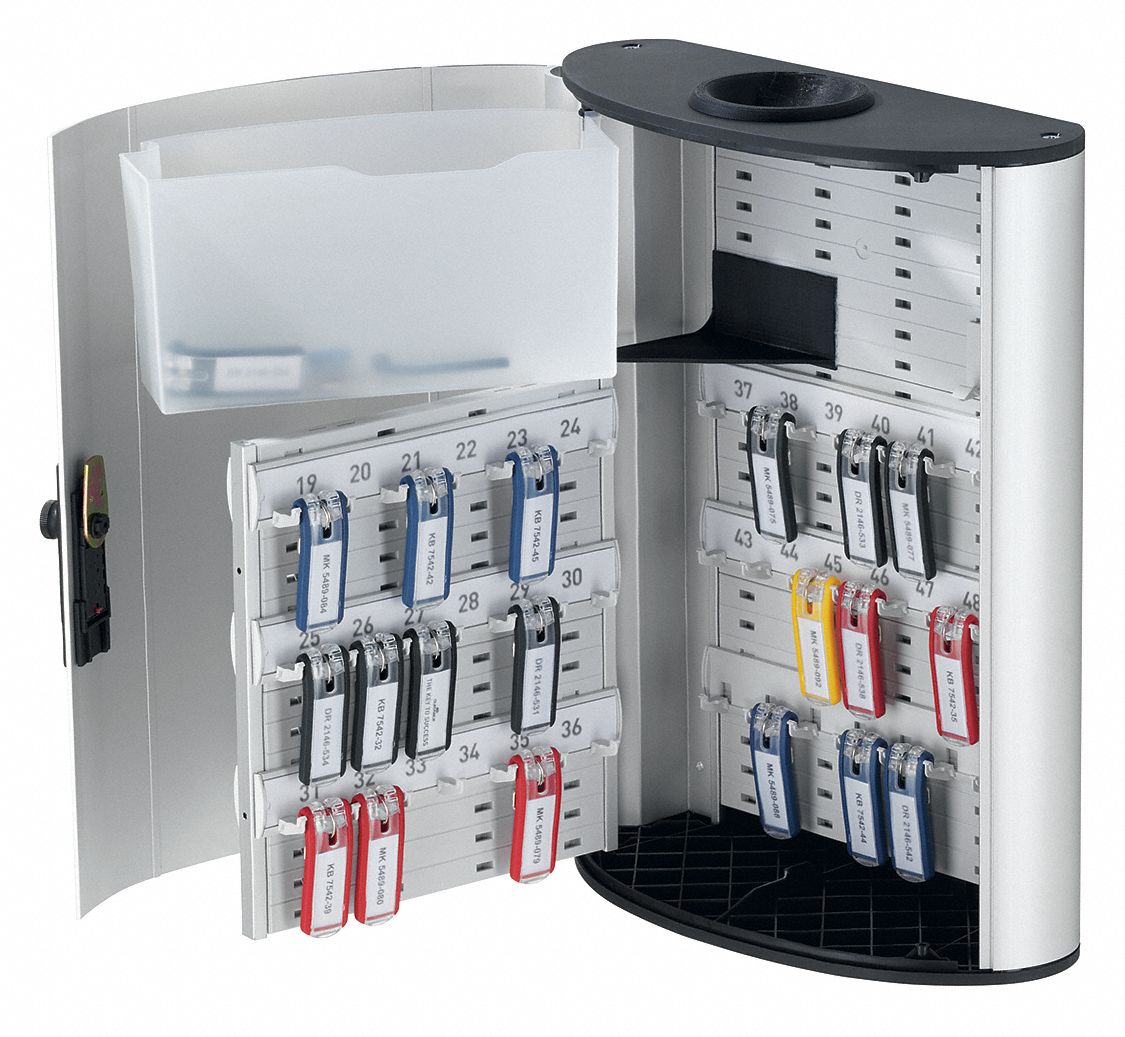 DURABLE Key Box, 153/4" H, 54 Units Capacity 461N57196823 Grainger