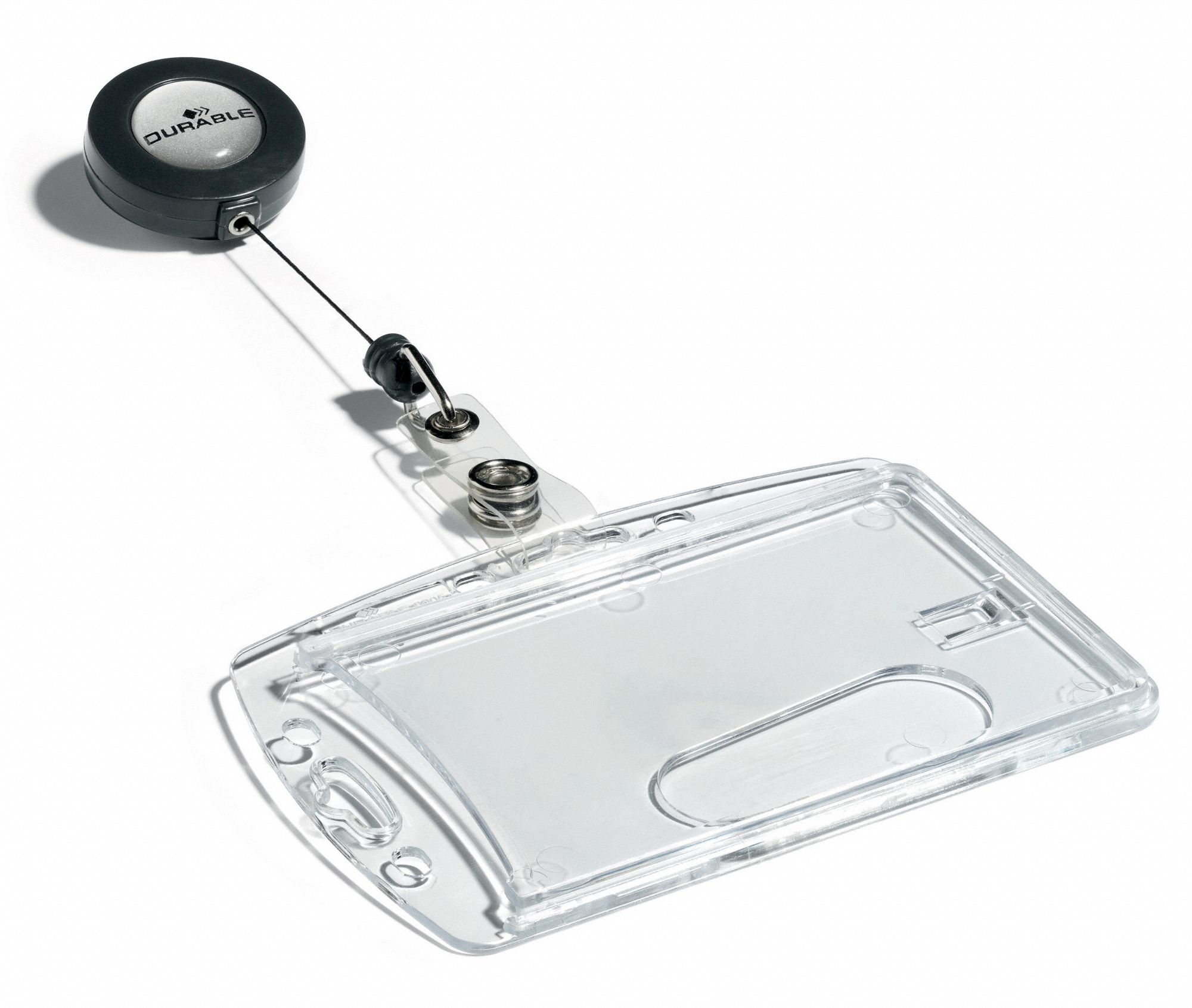 DURABLE ID Badge Holder, Shell Style, PK10 461N61801219 Grainger