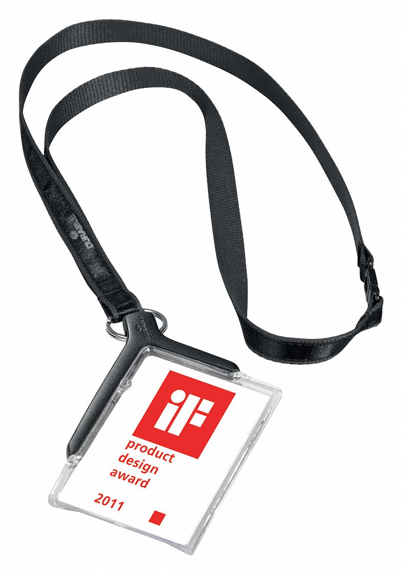 Badge Holder: Pouch, Horizontal/Vertical, 3 3/8 in Badge Pouch Wd, 2 1/8 in Badge Pouch Ht, 10 PK