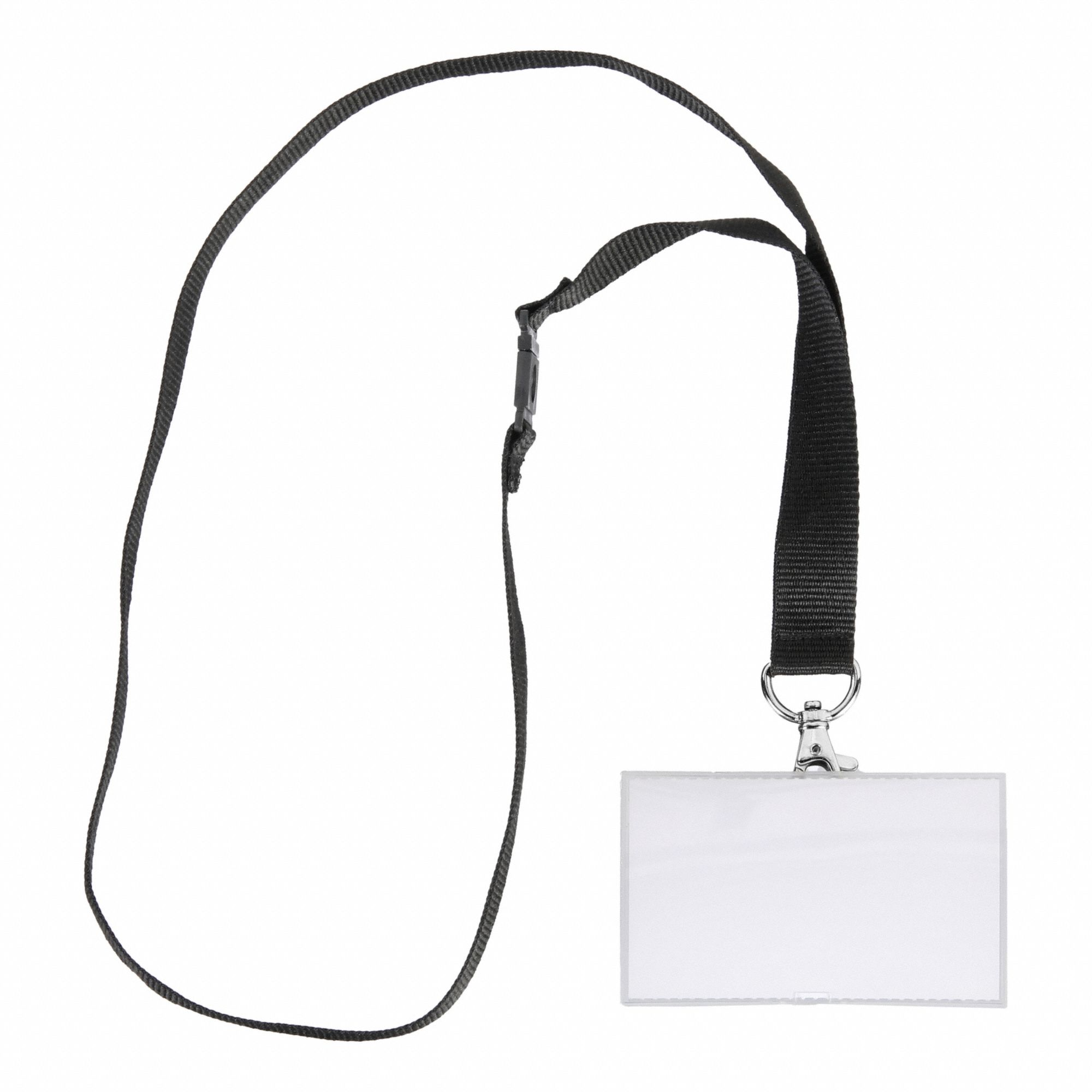 Badge Holder: Pouch, Vertical, 3 5/8 in Badge Pouch Wd, 2 1/8 in Badge Pouch Ht, Plastic, 10 PK