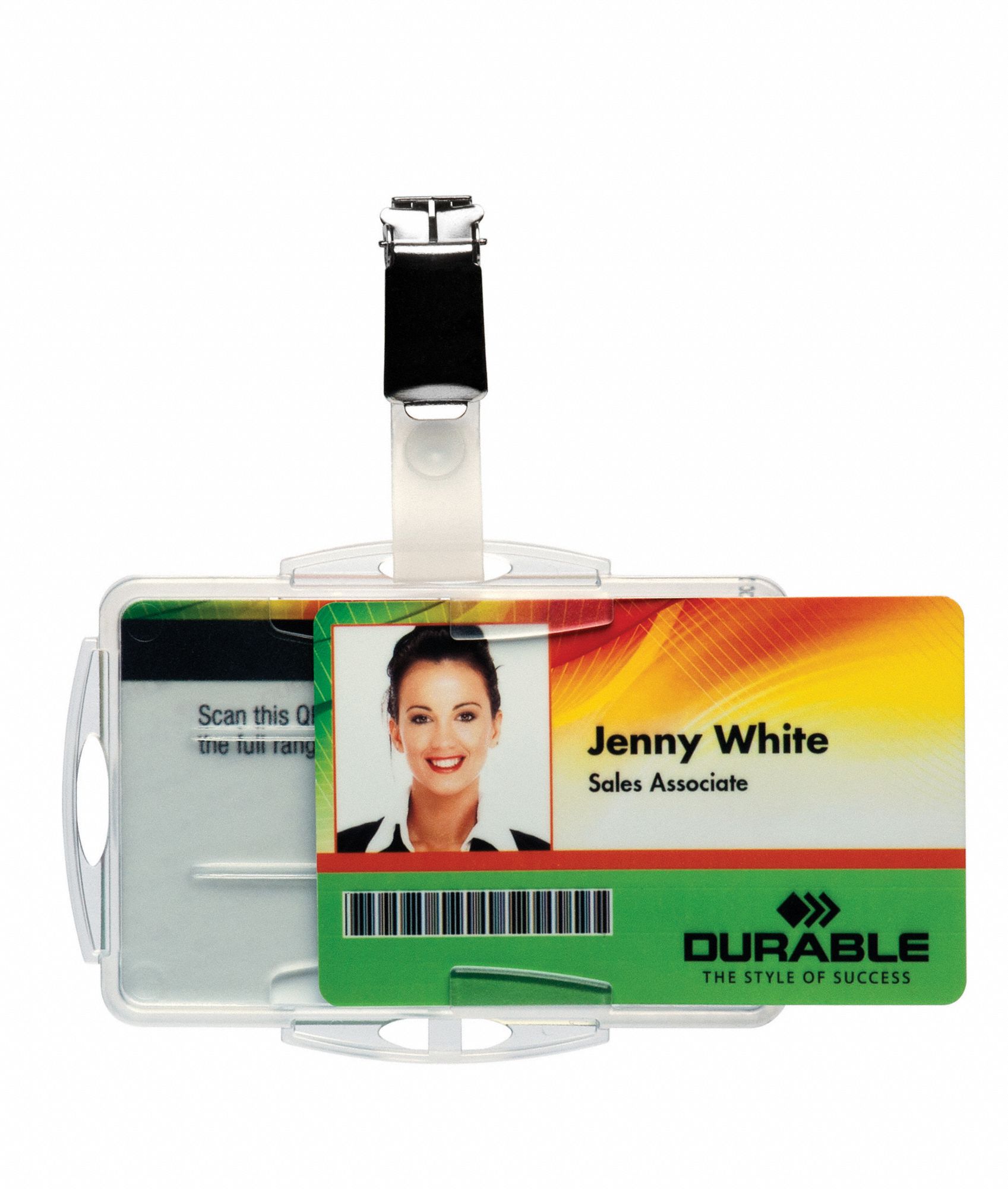 DURABLE ID Badge Holder, 23/4" L, Dual , PK25 461N85821819 Grainger