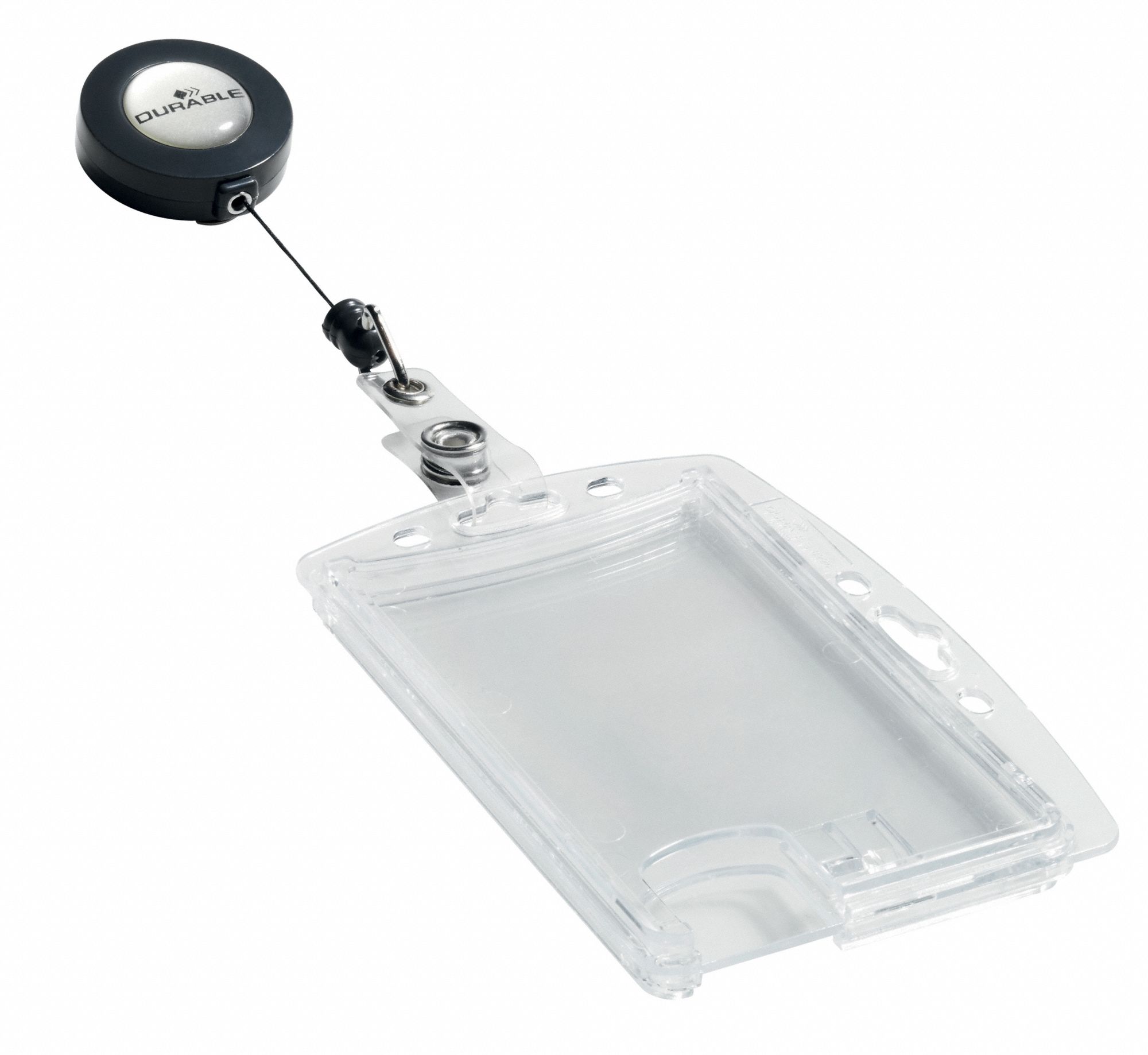 DURABLE ID Badge Holder, Shell Style, PK10 461N87822419 Grainger