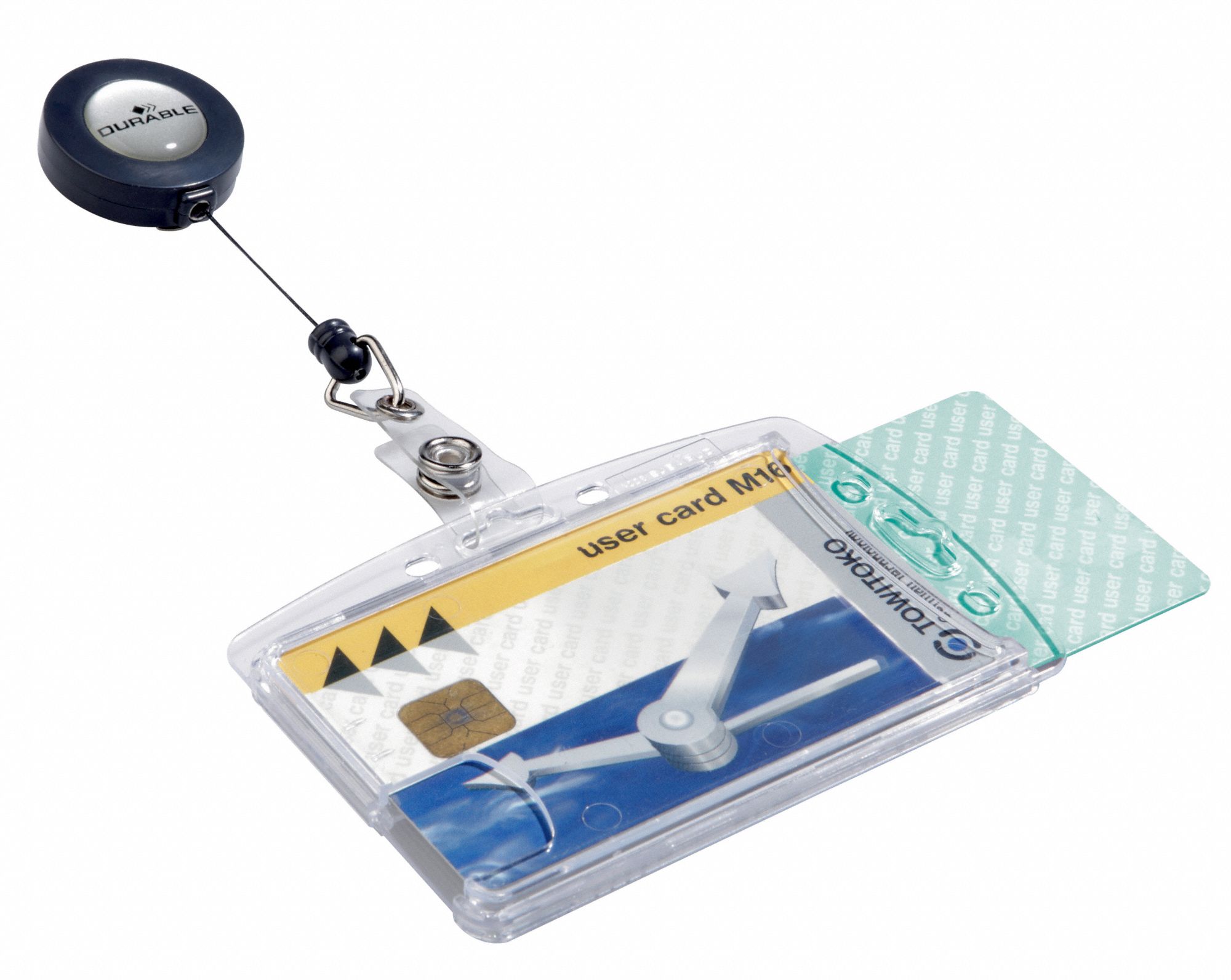 DURABLE ID Badge Holder, Shell Style, PK10 461N87822419 Grainger