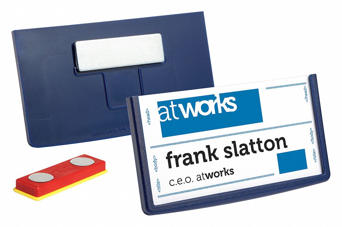 DURABLE, ID Cards, Badge Holder 461P02850407 Grainger