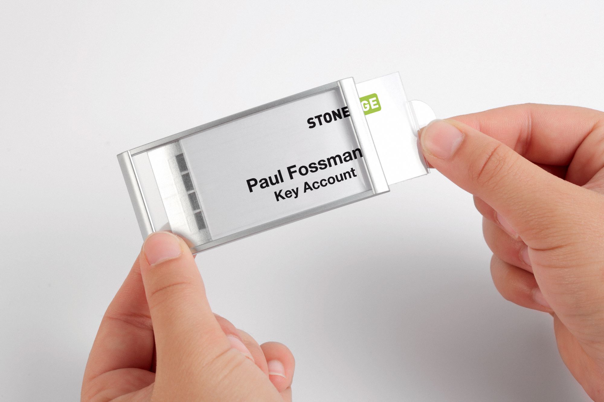 DURABLE Badge Holder, Silver, PK10 461P03854023 Grainger