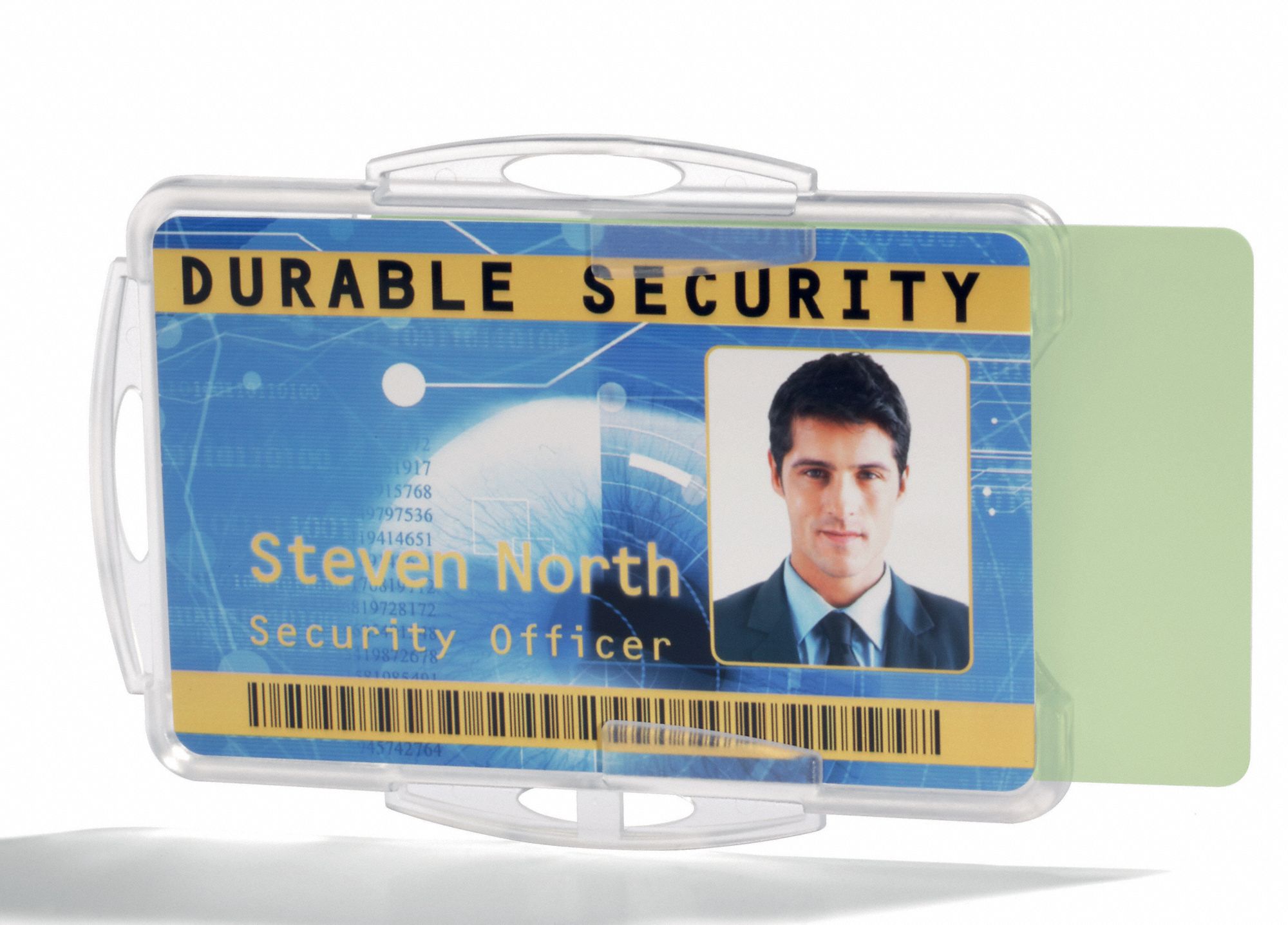 DURABLE ID Badge Holder, 23/4" L, Dual , PK10 461P09891919 Grainger
