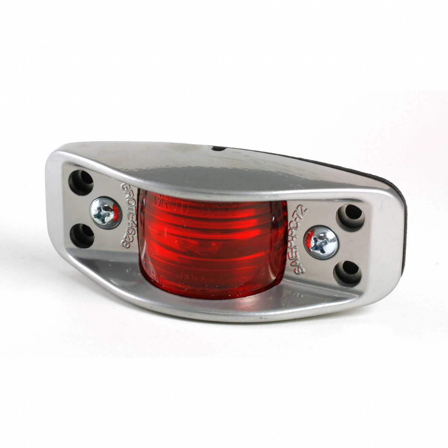 CLEARANCE MARKER LAMP, INCANDESCENT, RECTANGULAR, RED, BRACKET/GROMMET