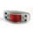 CLEARANCE MARKER LAMP, INCANDESCENT, RECTANGULAR, RED, BRACKET/GROMMET