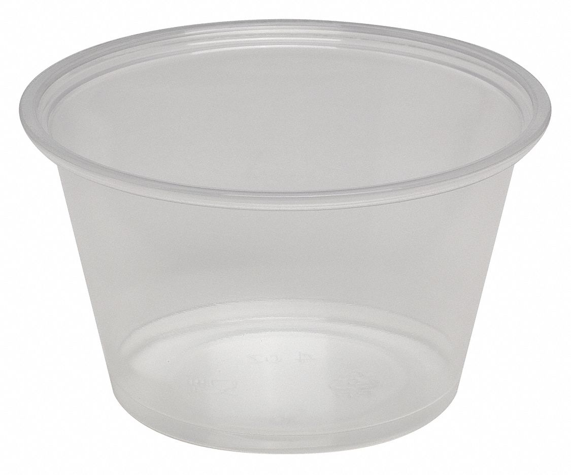 DIXIE, 4 oz Capacity, Plastic, Portion Cup 462C21PP40CLEAR Grainger