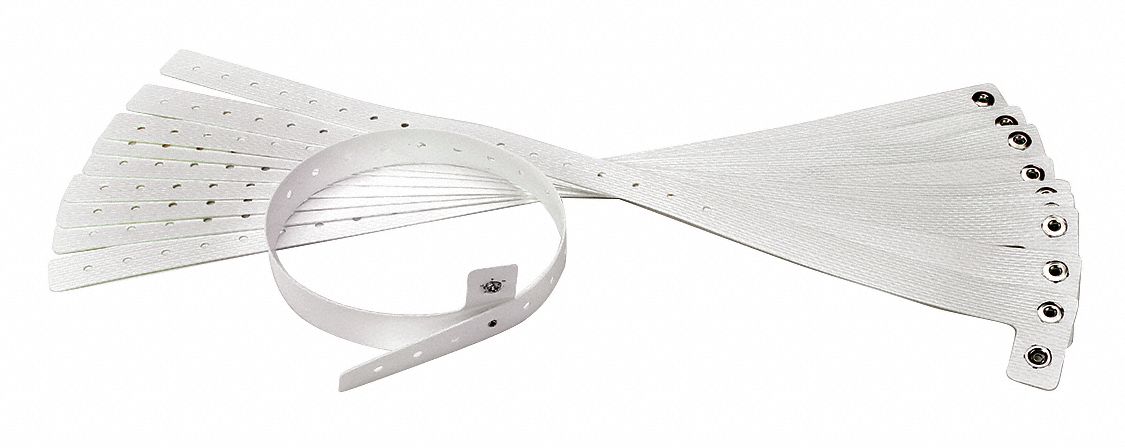 Vinyl Resident Strap with Snap: 10 PK