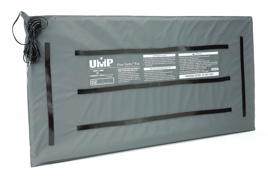 Floor Mat: Compatible with Fall Monitoring System, 30 in L x 3/16 in W x 15 in H