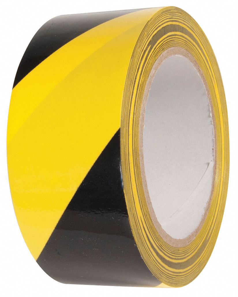 MARKING TAPE,STRIPED,BLACK/YELLOW,2