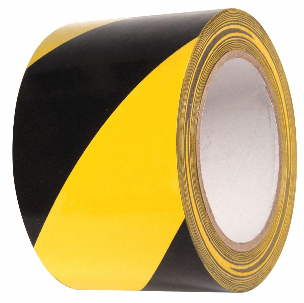 MARKING TAPE,STRIPED,BLACK/YELLOW,3