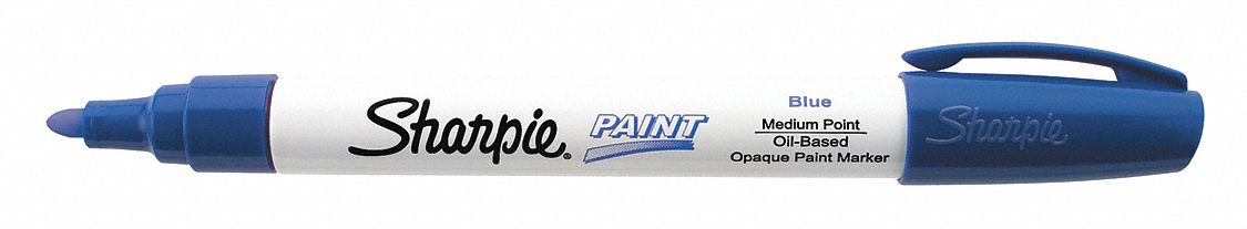 Liquid Paint Marker: Fiber, Blue, Point, 12 PK