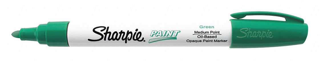 Liquid Paint Marker: Fiber, Green, Point, Gen Purpose, 12 PK
