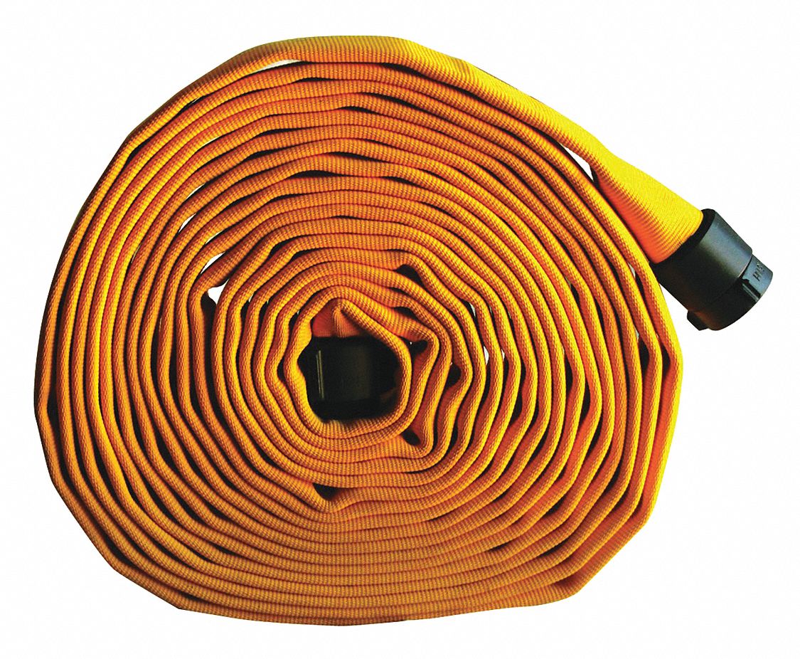 FORESTLITE Wildland Fire Hose, Single Jacket, M Quick Disconnect x F