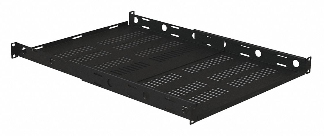 Rack Shelf: 1 u, Vented Shelf, 21 1/2 in Overall Dp, 39 1/2 in Overall Ht