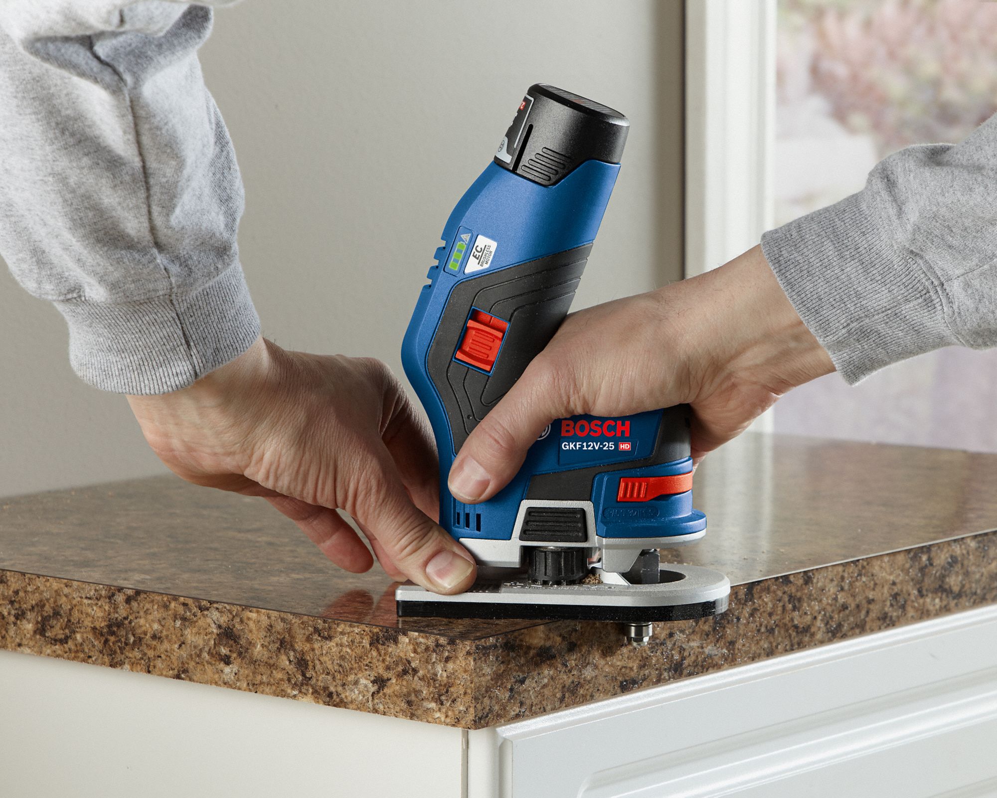 BOSCH Cordless Compact Router, 12.0 V Voltage 462R90GKF12V25N