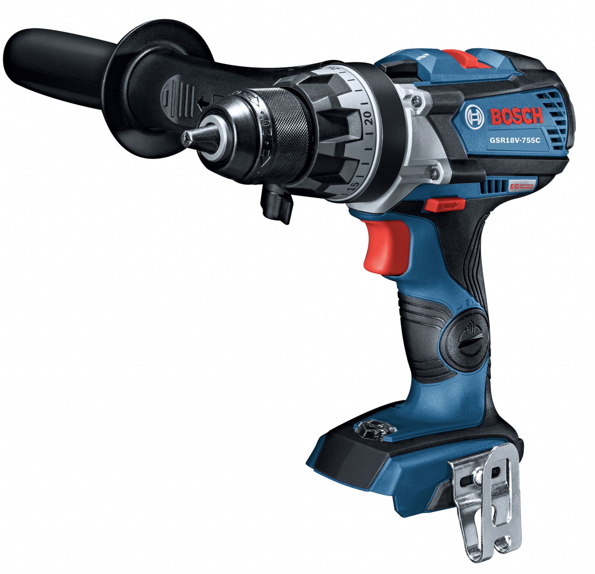 BOSCH Cordless Drill, Cordless, 0 inlb to 755 inlb, 1/2 in Chuck Size