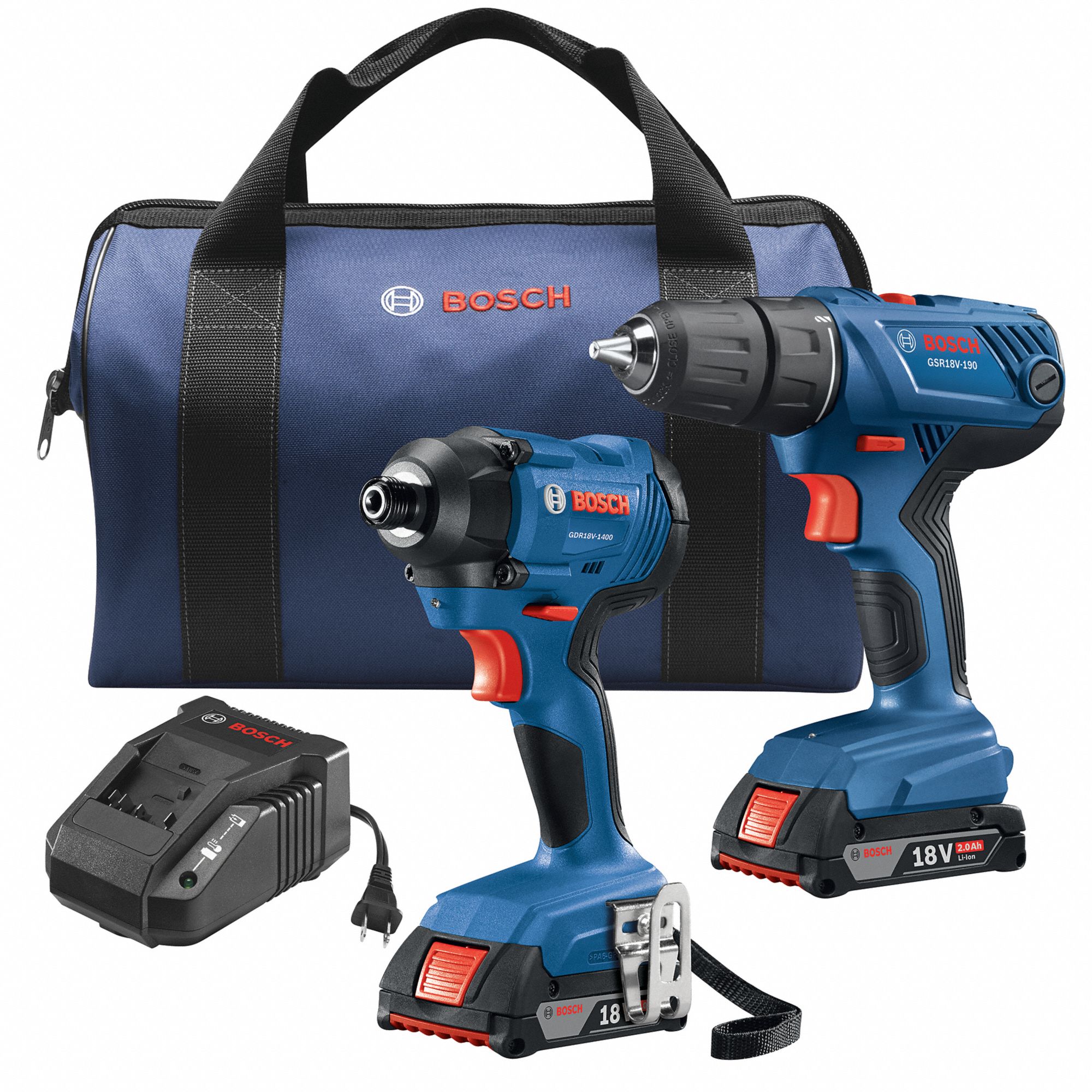 BOSCH Compact, Cordless Combination Kit, 18V DC Voltage, Number of