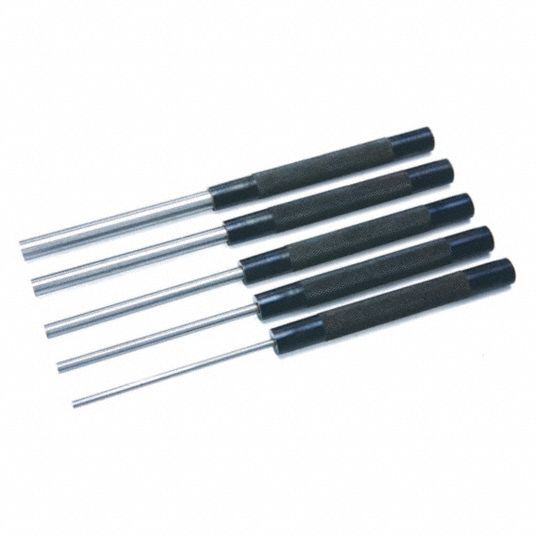 Long Drive Pin Punch Set,8" L,Steel Grainger