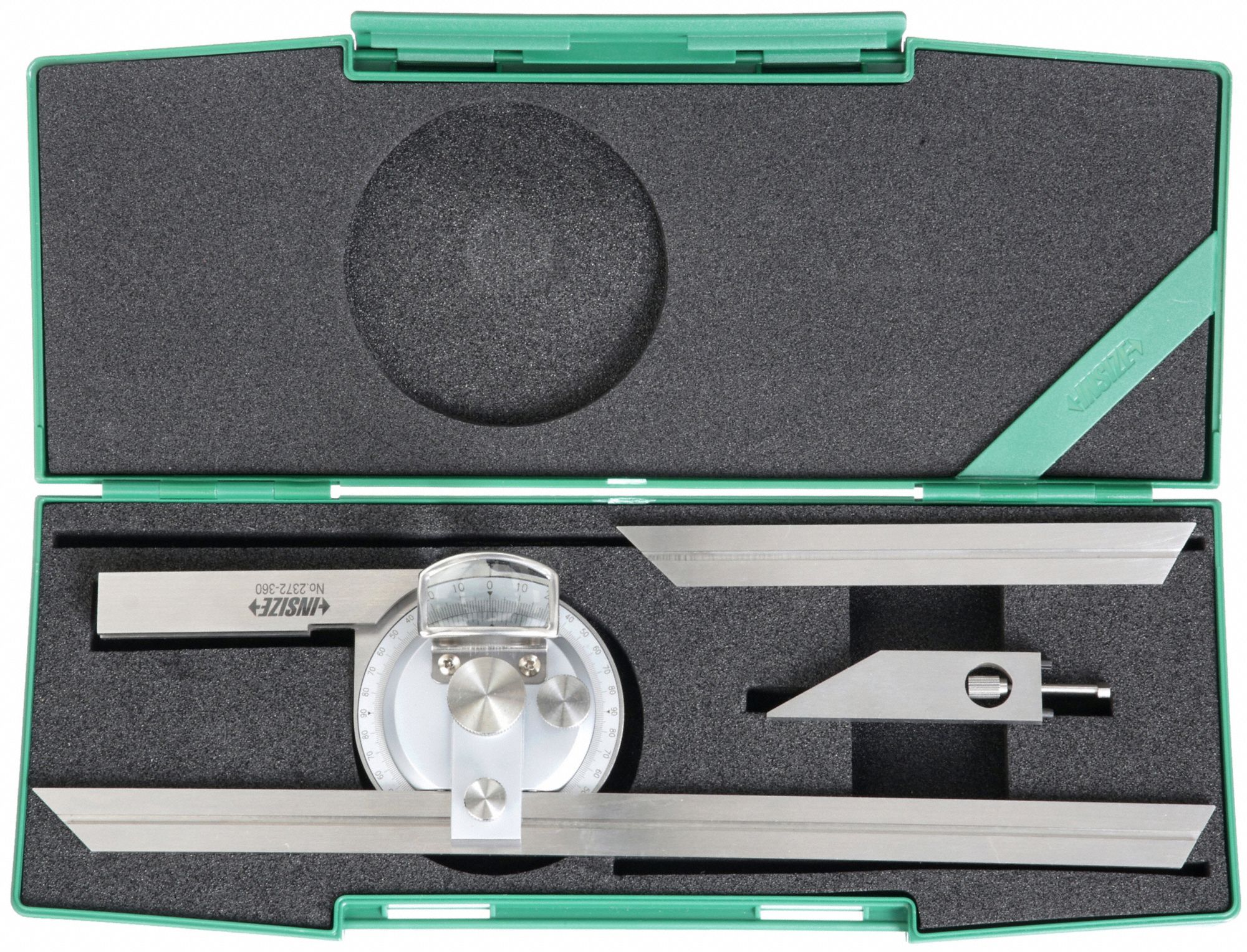 INSIZE Bevel Protractor, Operation Type Mechanical, Range 0° to 360°, Graduations 5 min 462Y01