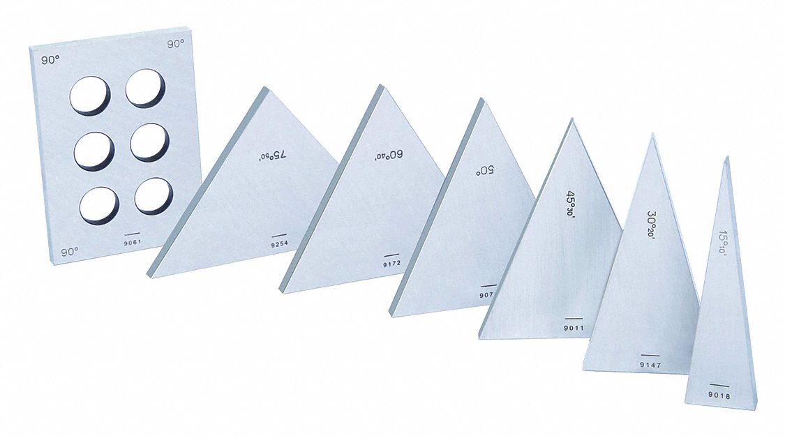 INSIZE Steel, Rectangular Angle Gauge Block Set 462Y35410936A