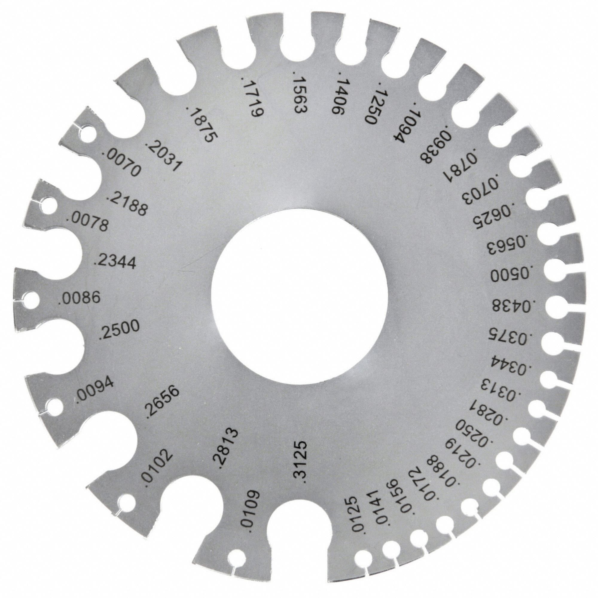 INSIZE Sheet Metal Thickness Gauge US Sheet Metal, 36 to 0 Gauge